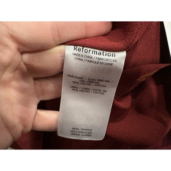 Reformation Irisa in Barcelona Border Red Floral Flounce Sz 6 NEW - Picture 8 of 9